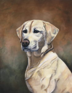 oil painting of Golden Lab